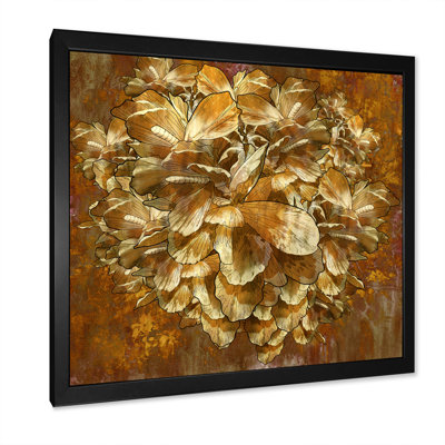 " Abstract Golden Blooming Grunge Flower "