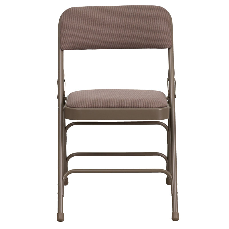 Chaise pliante en métal Olverson, Beige