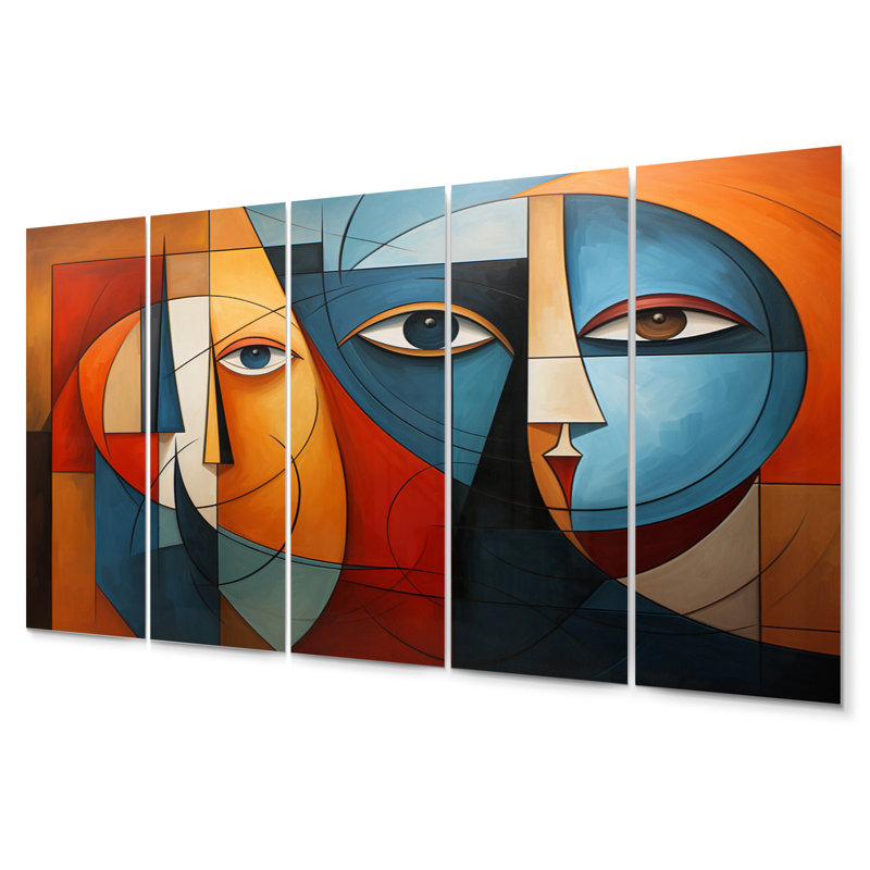 Cleoda - Cubism Metal Wall Art Set