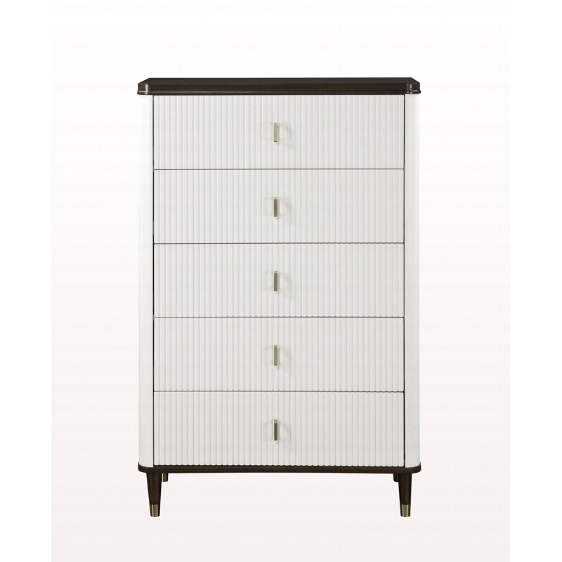 Commode moderne blanc et brun