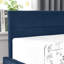 Cadre de lit double capitonné avec rangement pleine grandeur, cadre de canapé-lit avec dossier confortable et accoudoirs, lit double pour chambre à coucher, salon, velours, bleu foncé (80,5 po x 59 po x 29,5 po)-550577656-550577657