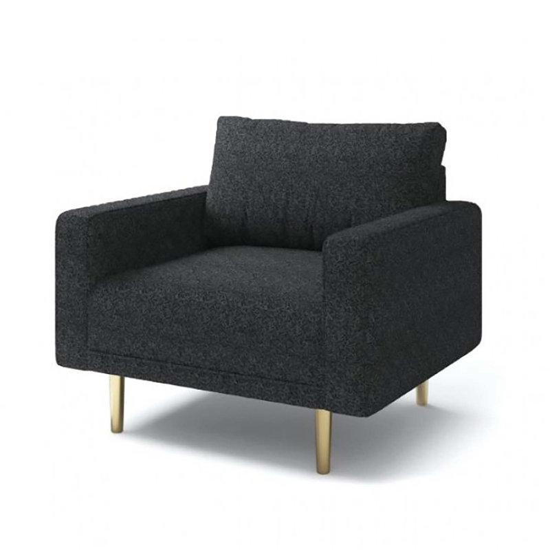 Fauteuil d'appoint Remy, Noir, noir, noir, noir