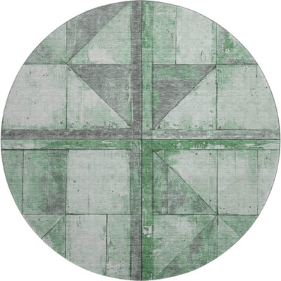 Premium Machine Washable Medena AMF1876 Geometric Rug