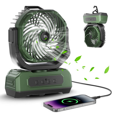 Ventilateur portatif 2-en-1 et lumière RVB