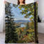 Jeté en flanelle Autumn Forest River Luxury-133016389