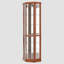 Vitrine de coin à 6 tablettes avec système d'éclairage avec tablettes réglables en verre trempé et miroir (ampoule E26 non incluse)-205549273