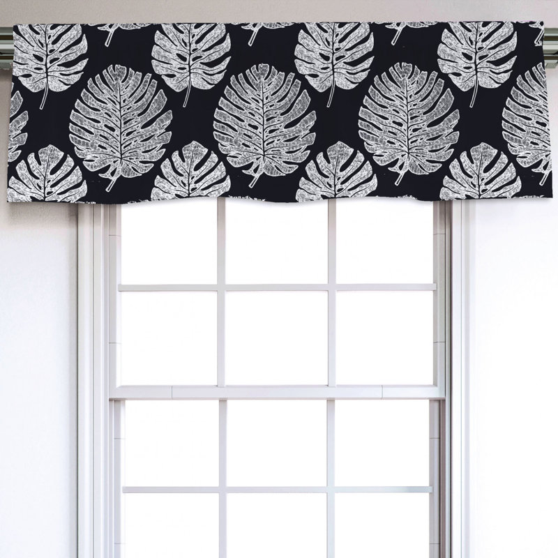 Sateen Floral Ruffled Window Valance