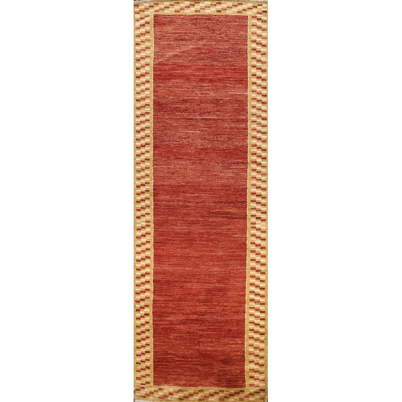 Tapis de couloir oriental contemporain Gabbeh 3 x 10
