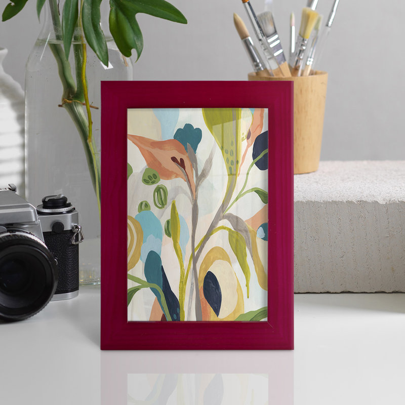 Jungle Jewels IV, reproduction encadrée sur papier, Rouge, H 6 po x l 4 po x P 1 po