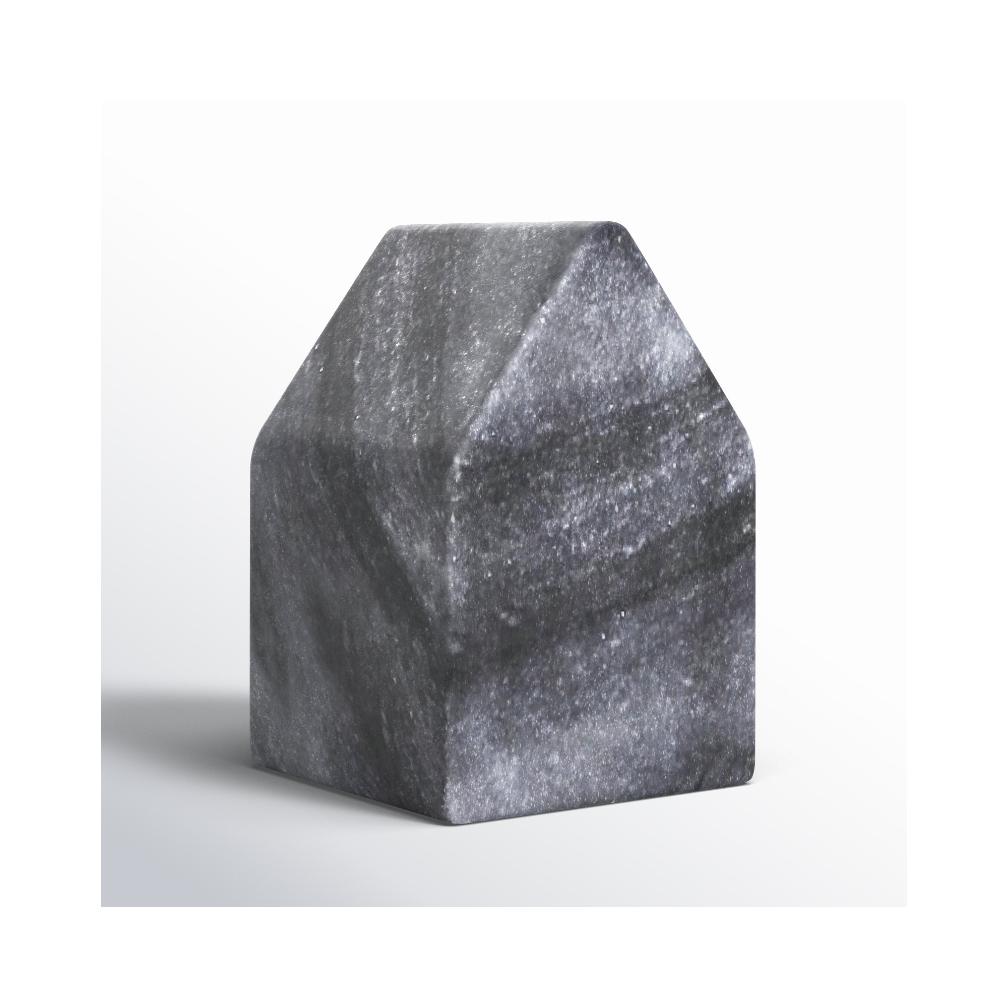 Adalynn Marble Home Object, Gray, 2.25" H x 1.5" W x 1.5" D
