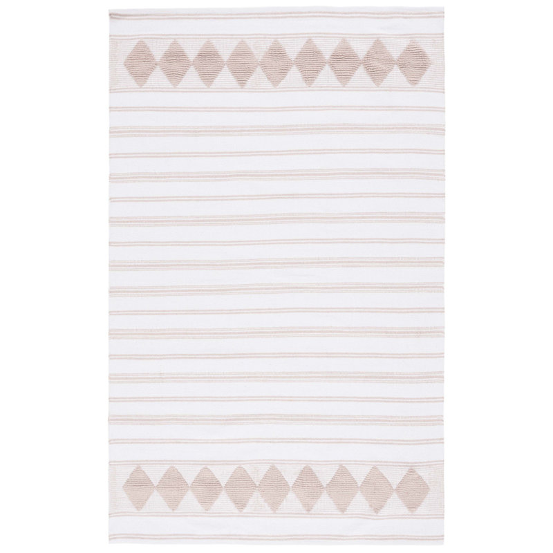 Breckenridge Flat Weave Cotton Geometric Rug, Rectangle 5' x 8'