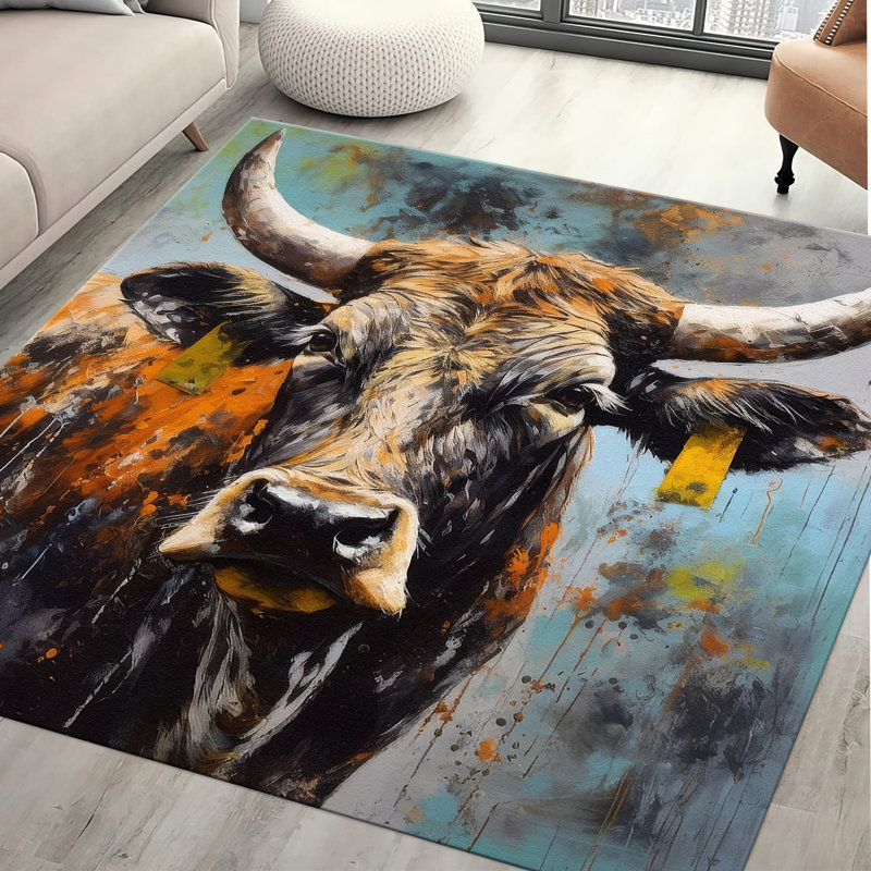 Chic Floral Printed Rug with Soft Pile Ideal for Any Room in the House Featuring an Intricate Design that Enhances Decor