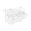 Canapé moderne manuel 1pc avec accoudoirs rembourrés et capitonnés à l'horizontale, port USB, finition chocolat, mobilier de salon principal-1066099305