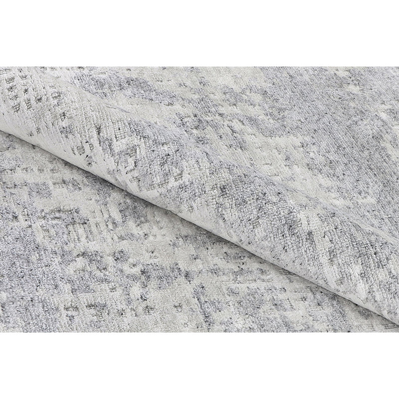 Hand Knotted Abstract Area Rug, Rectangle 10' x 14'
