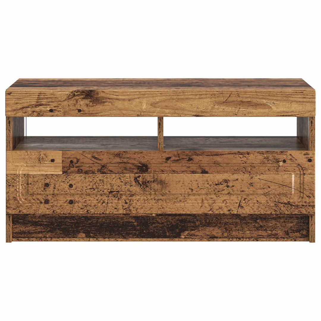 LED TV Cabinet with LED Strip Lights UTRECHT Engineered Wood Furniture