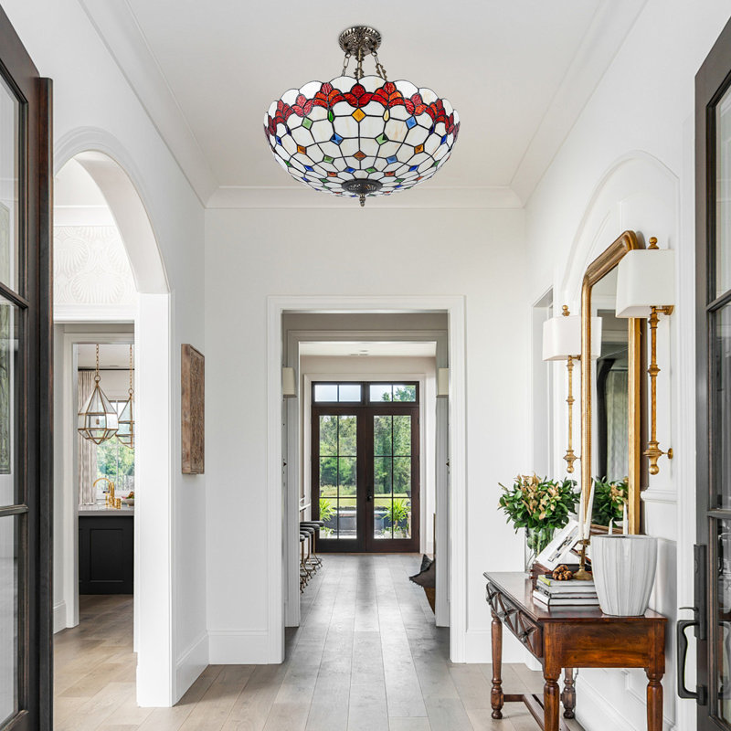 Luminaire suspendu de style lustre Tiffany E26