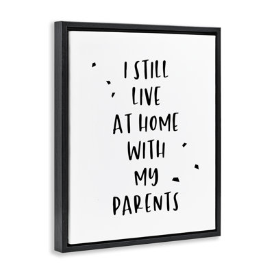 "Live with Parents", art mural encadré flottant par Anna Quach