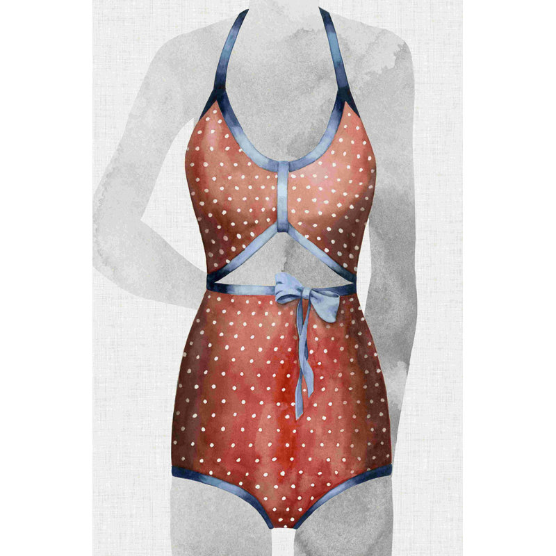Maillot de bain rétro II, H 12 po x l 8 po
