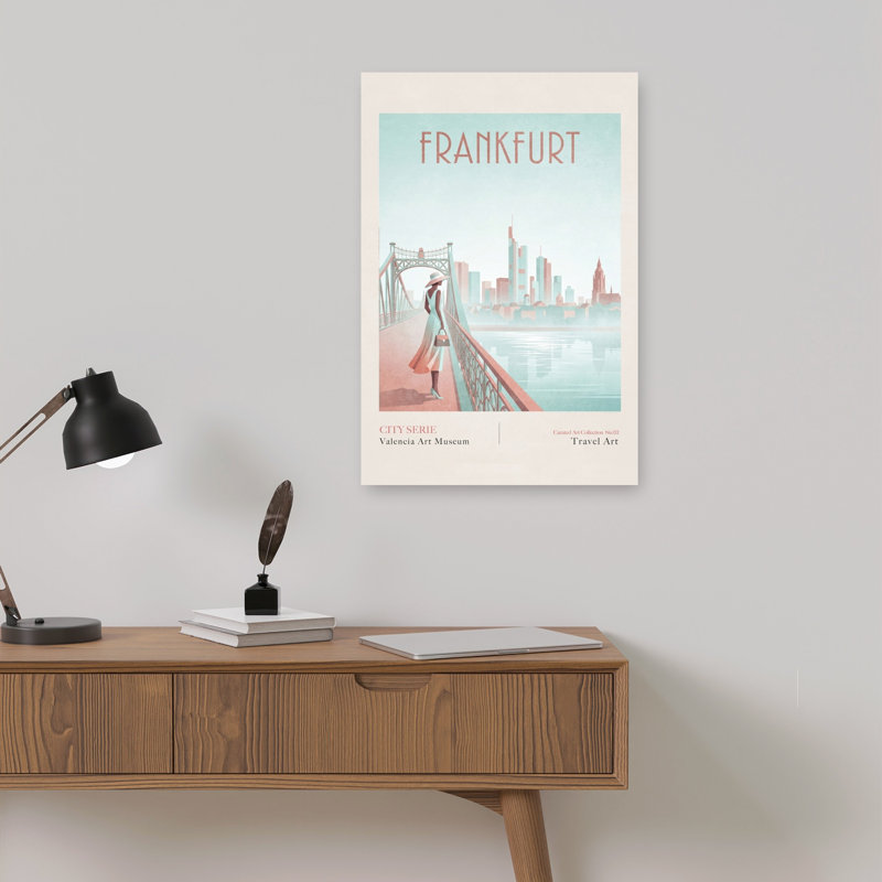 «Elegant Francfort Cityscape», impression sur toile, H 18 po x l 12 po