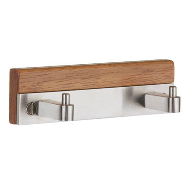 Smedbo Beslagsboden Triple Hook Wall Rack - 300mm Long - White/Polished  Chrome