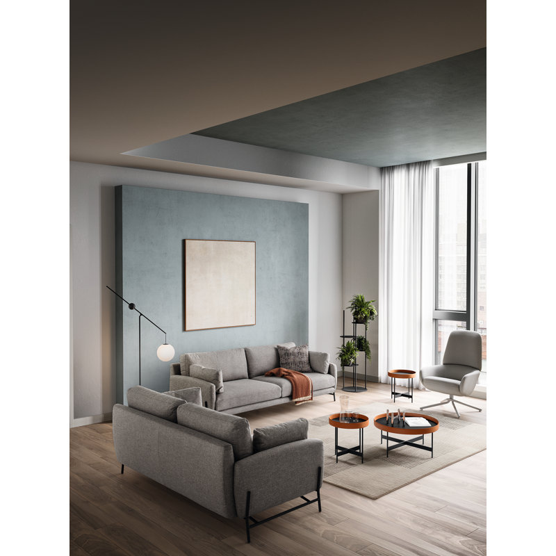 Le Marais Upholstered 2-Seater Sectional, Cream Acrylic, Right Hand Facing