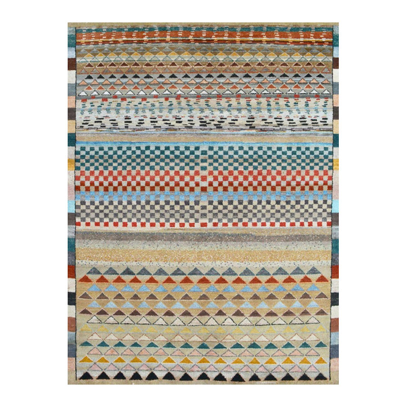 Barcelona Collection Multicolored Shapes Detailed Pattern Modern Decorative Machine Washable Area Rug, Rectangle 2'4" x 3'11"