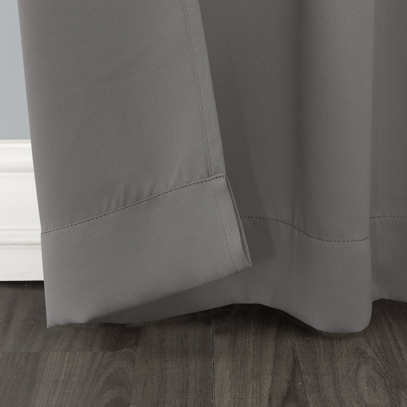 Thermal Blackout Grommet Sliding Patio Door Curtain Panel - Basics by Wayfair™, Gray