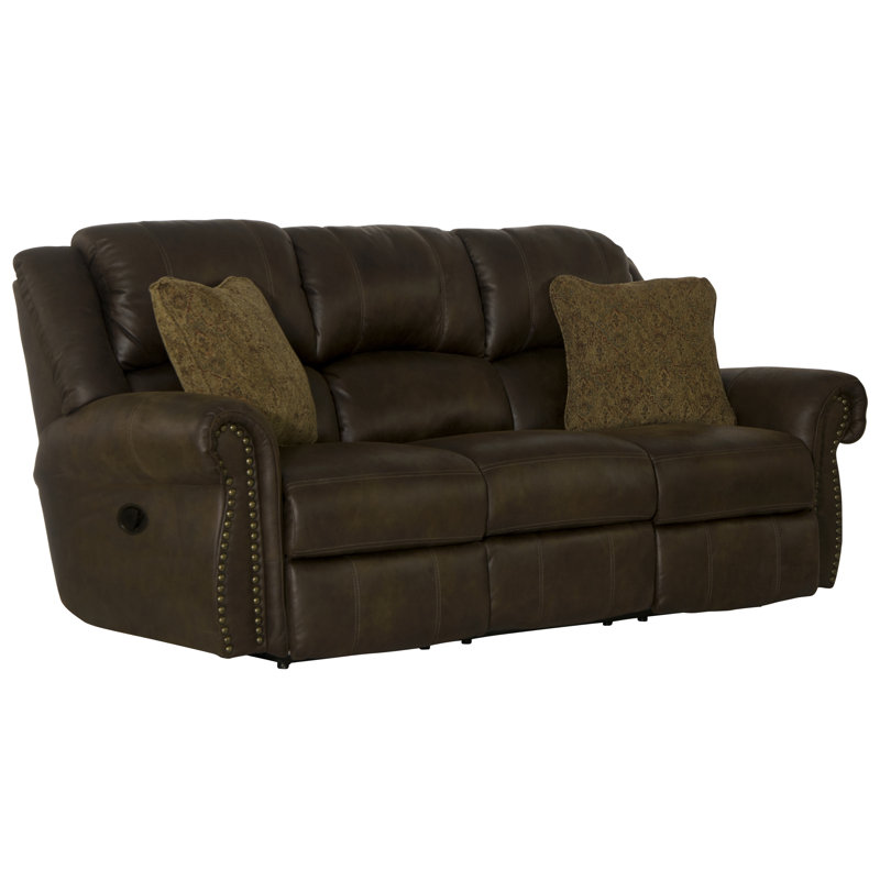 Huling 90'' Upholstered Reclining Sofa, Manual