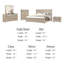 Ensemble de chambre à coucher grand, commode, miroir de commode 5 pièces Kaira -112302883
