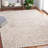 Azrael Hand Tufted Wool Cotton with Latex Geometric Rug in Ivory/Gray-178413222