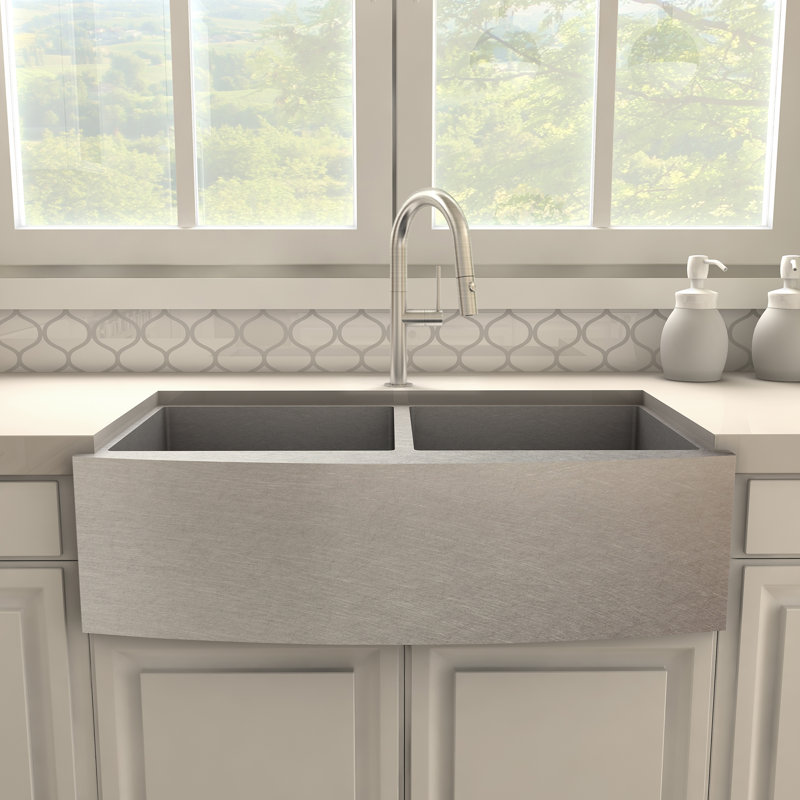 Voltaire Pull Down Single Handle Kitchen Faucet with Side Spray and Accessories, Brushed Nickel