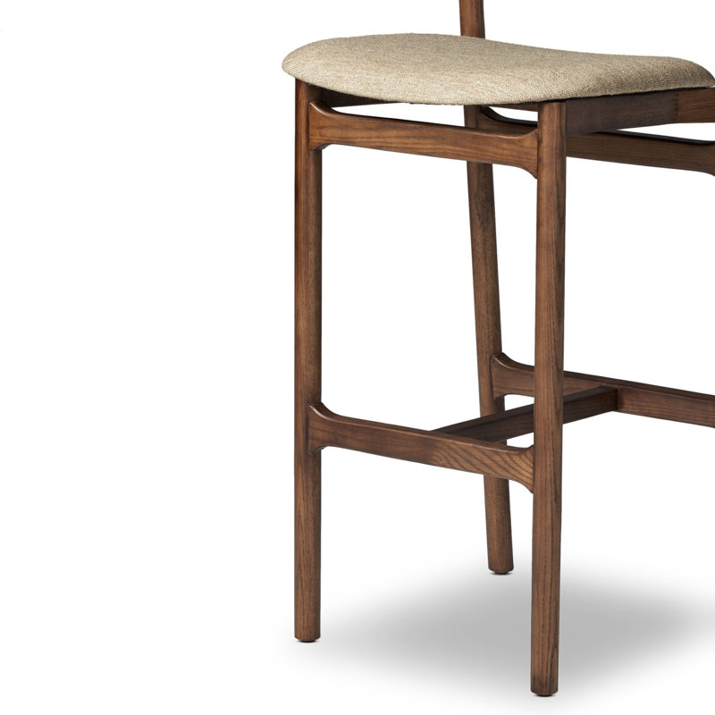 Baden Stool, Sienna Brown, Alcala Wheat/Polyester Blend, Bar Stool (30" Seat Height)