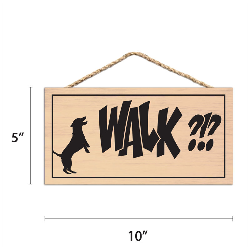 Marcher? Panneau en bois