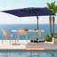 Parasol rectangulaire en porte-à-faux 128 po x 104 po, base lestée non inclus-941312242