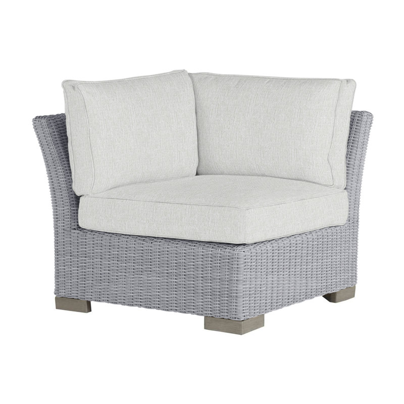 Club Woven Patio Lounge Chair with Cushions, Oyster, Welt, Bali Pearl