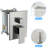 Brushed Nickel Shower With 12 Inch Square Head - Adjustable Slide Bar, -Balanced Valve & Handheld Detail Wall Mounted Feature