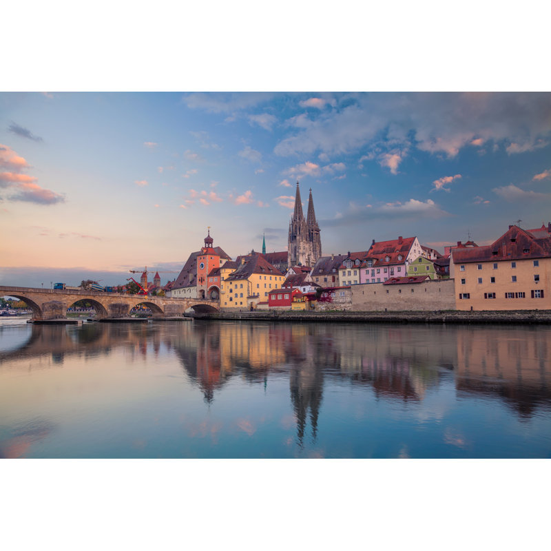 Regensburg by RudyBalasko - Wrapped Canvas Print, 30cm H x 46cm W