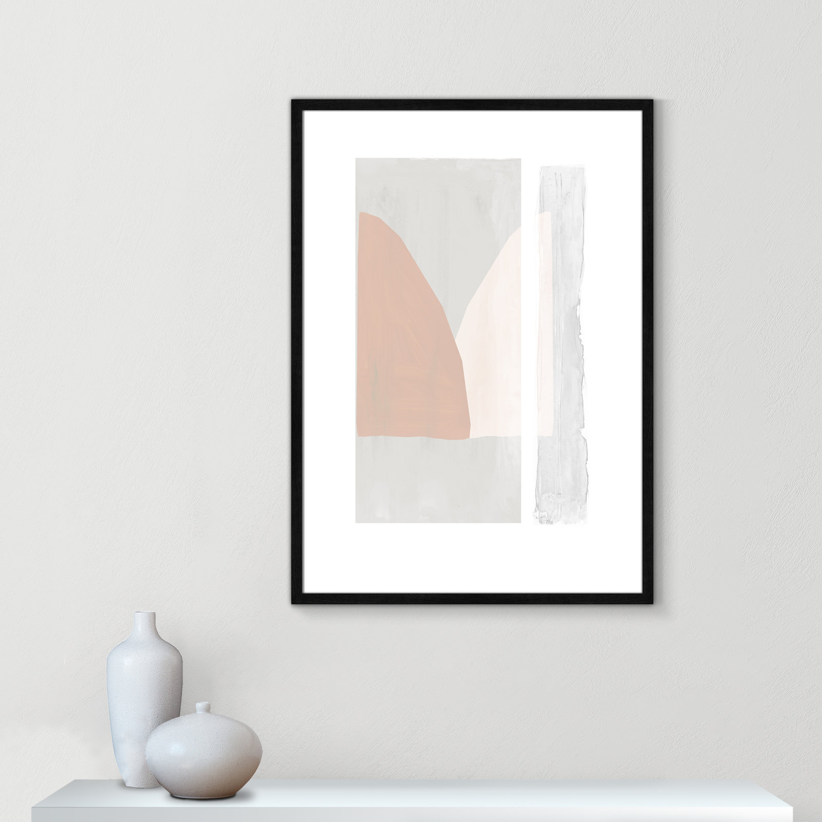 Soft and Light - Painting Print, Black Wood Framed Paper, 35.5" H x 25.5" W x 0.75" D