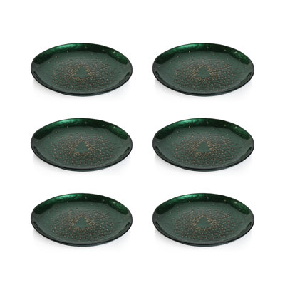 Assiette à hors-d'œuvre en verre 6,25 po Benslimane, ensemble de 6