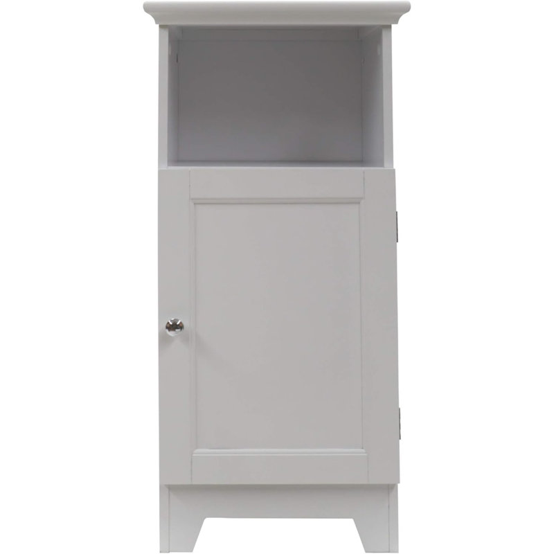 Shaker Style Single Door Cabinet, Bathroom Storage Organizer, White