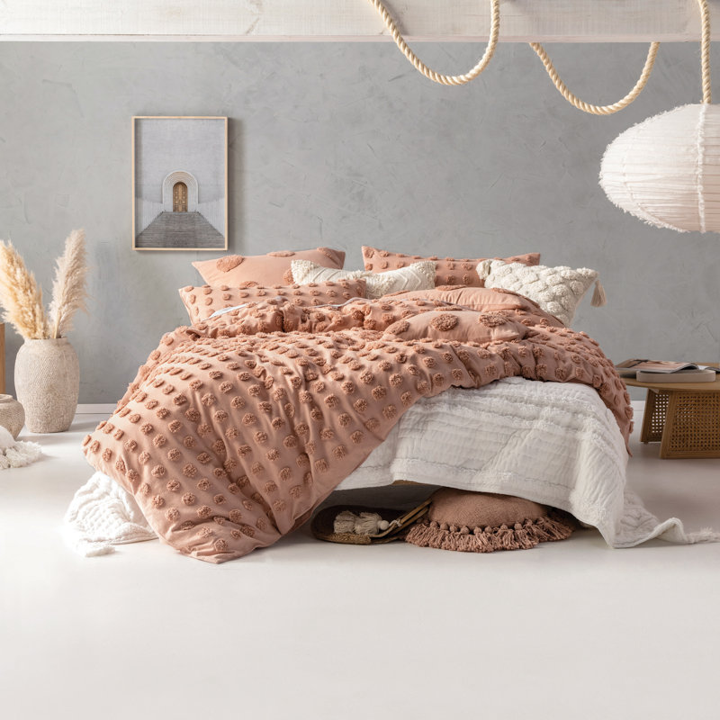 Haze 156 TC Duvet Cover Set, Double Duvet Cover + 2 Standard Pillowcases, Maple
