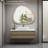 45-inch Asymmetrical Solid Wood Wall Mirror