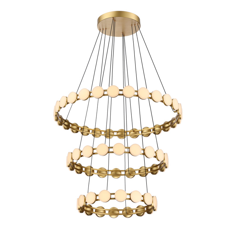 Lustre moderne en métal 32 po, 18.25' H x 32' W x 32' D