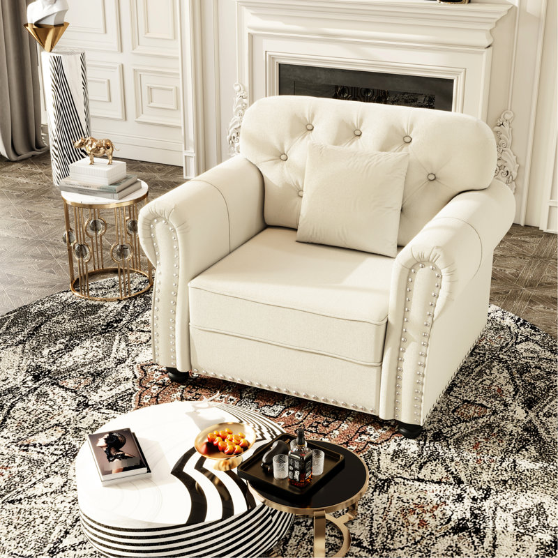 Staciee 41.3 " Velvet Sofa