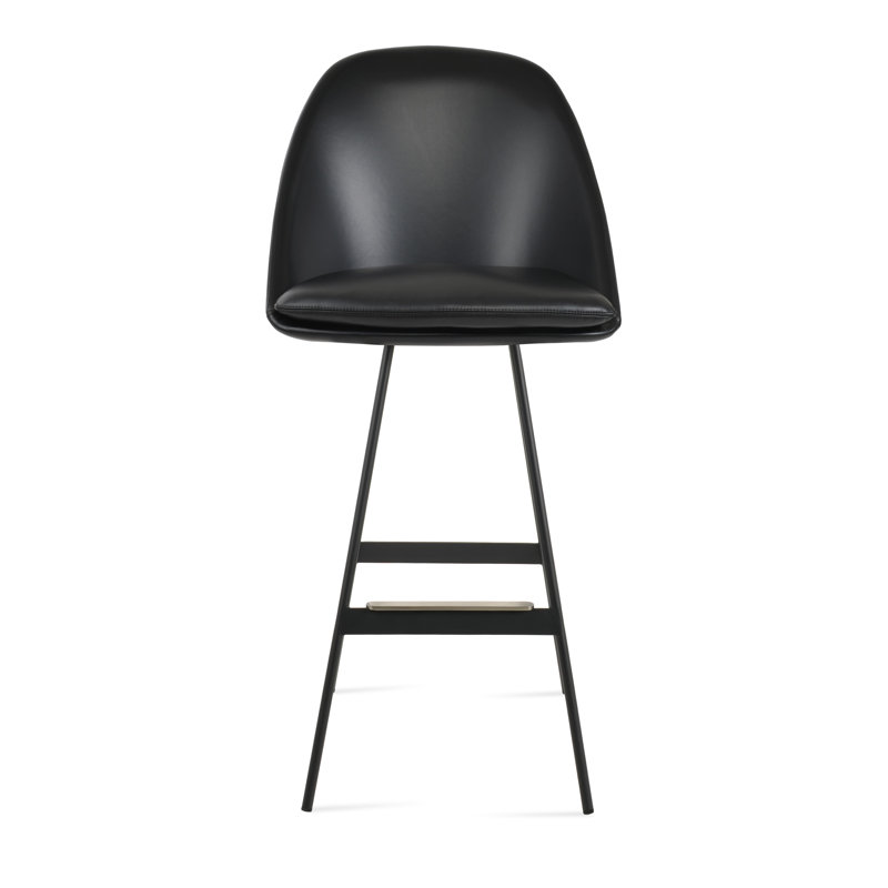 Tabouret Avanos Balat, Tabouret de bar (siège d'une hauteur de 28,5 po), Noir, Noir ppm