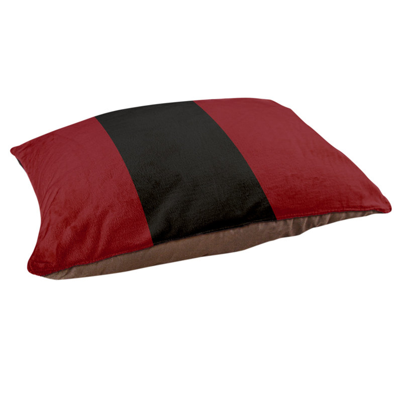 Coussin Ohio Football, Moyen (l 28 po x P 18 po x H 6 po), Grenat / noir / grenat
