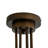 Mid-century 8-light Water Patternede Glass Semi-flush Mount-1681351499