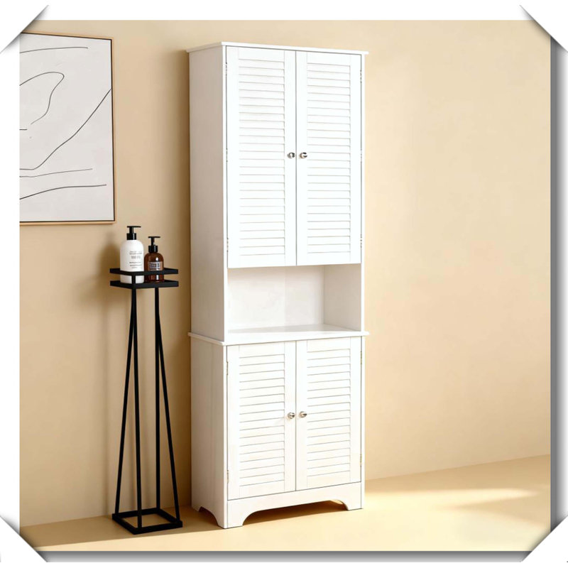 Armoire de rangement autoportante, Blanc