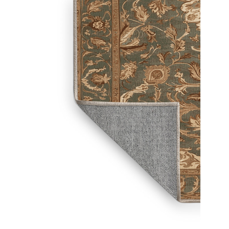 Tapis brun lavable à la machine, Carré 8 pi