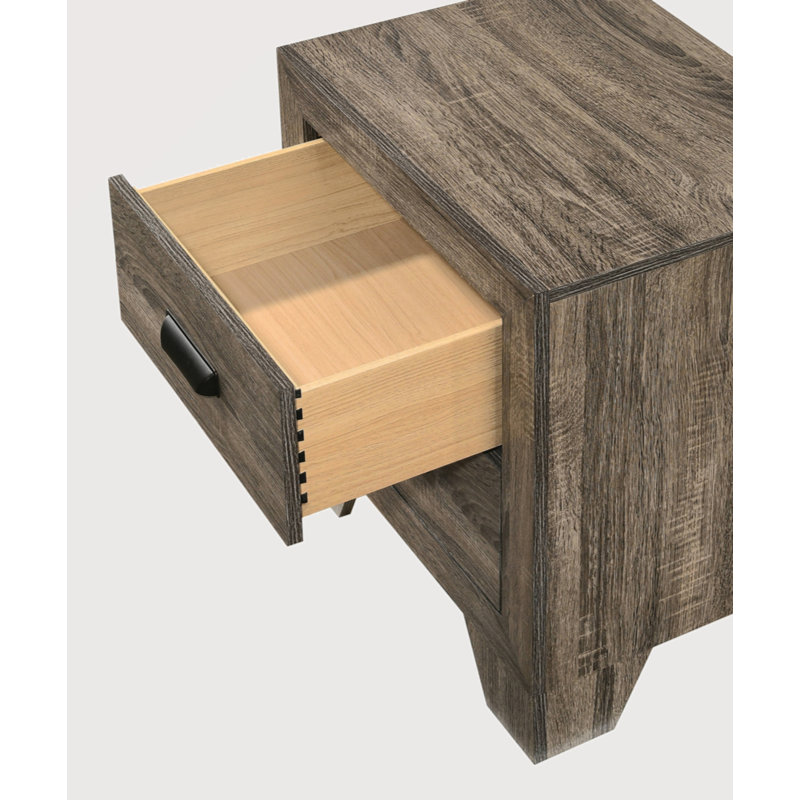 Transitional 2-Drawer Nightstand, Bedroom Nightstand